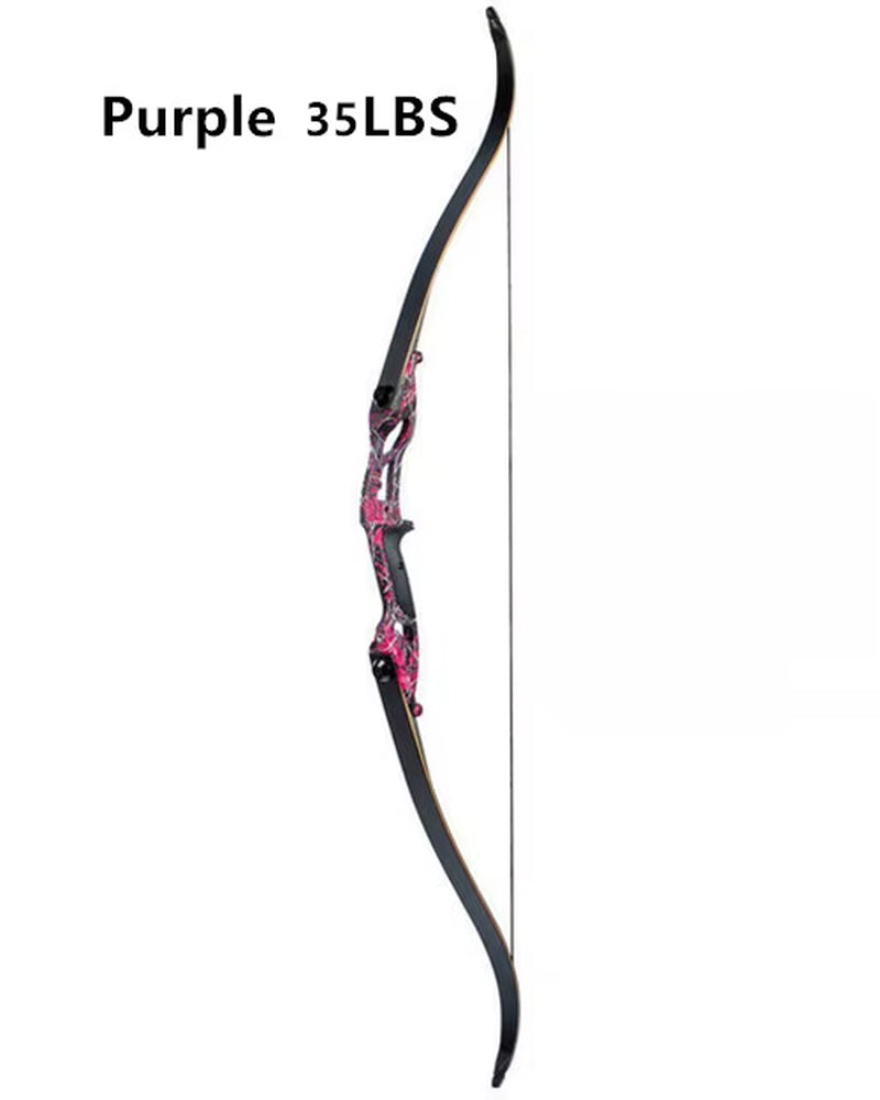 Recurve Bow JUNXING F179 Takedown Right Hand Bow 30-50Ibs Archery Black Limbs Handle Hunt Sport