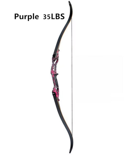 Recurve Bow JUNXING F179 Takedown Right Hand Bow 30-50Ibs Archery Black Limbs Handle Hunt Sport