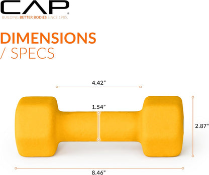 Cap Neoprene Coated Dumbbell Weights | Single, Pair or Set