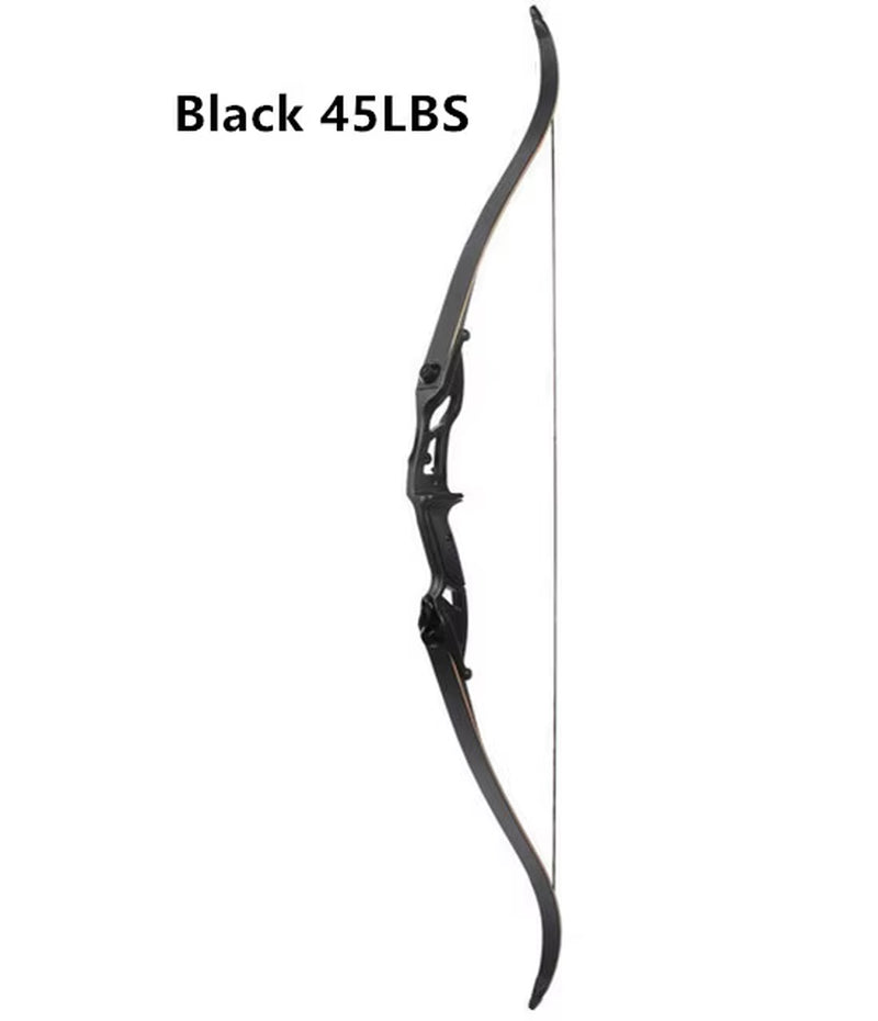 Recurve Bow JUNXING F179 Takedown Right Hand Bow 30-50Ibs Archery Black Limbs Handle Hunt Sport