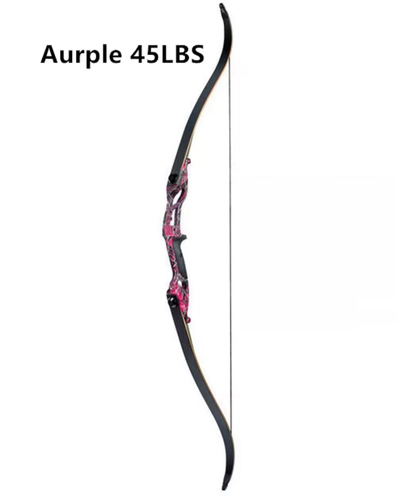 Recurve Bow JUNXING F179 Takedown Right Hand Bow 30-50Ibs Archery Black Limbs Handle Hunt Sport