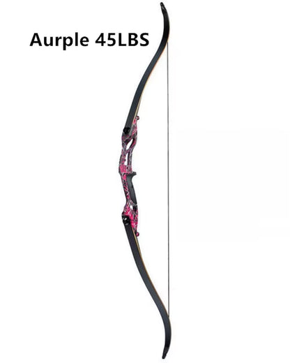 Recurve Bow JUNXING F179 Takedown Right Hand Bow 30-50Ibs Archery Black Limbs Handle Hunt Sport