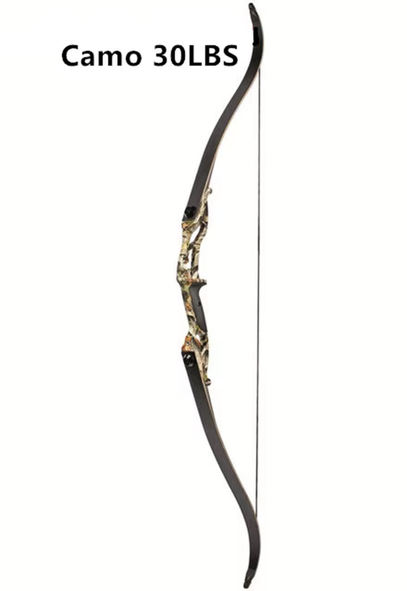 Recurve Bow JUNXING F179 Takedown Right Hand Bow 30-50Ibs Archery Black Limbs Handle Hunt Sport