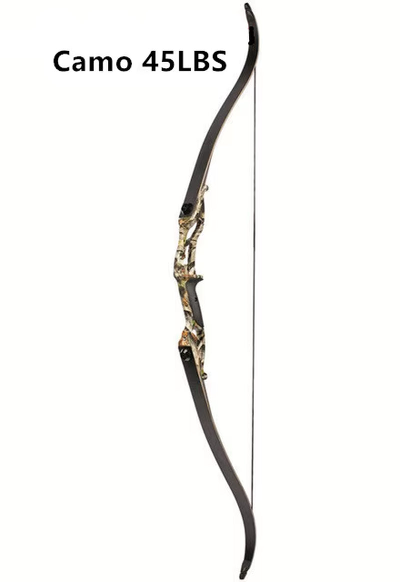 Recurve Bow JUNXING F179 Takedown Right Hand Bow 30-50Ibs Archery Black Limbs Handle Hunt Sport