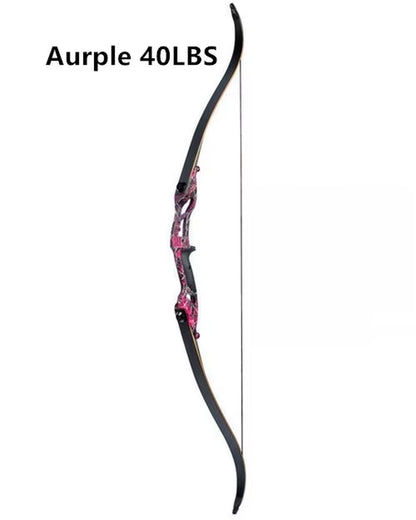 Recurve Bow JUNXING F179 Takedown Right Hand Bow 30-50Ibs Archery Black Limbs Handle Hunt Sport