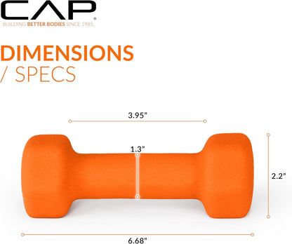 Cap Neoprene Coated Dumbbell Weights | Single, Pair or Set