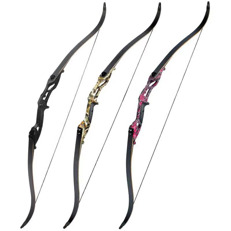 Recurve Bow JUNXING F179 Takedown Right Hand Bow 30-50Ibs Archery Black Limbs Handle Hunt Sport