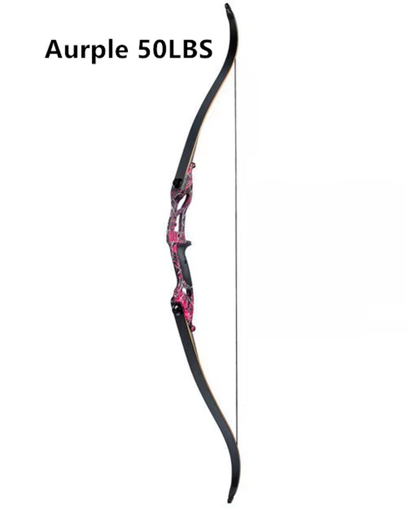 Recurve Bow JUNXING F179 Takedown Right Hand Bow 30-50Ibs Archery Black Limbs Handle Hunt Sport