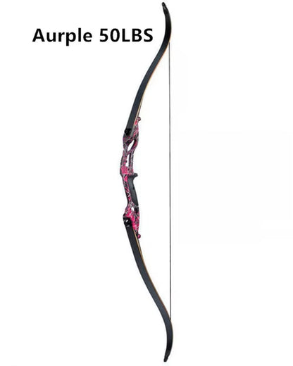 Recurve Bow JUNXING F179 Takedown Right Hand Bow 30-50Ibs Archery Black Limbs Handle Hunt Sport