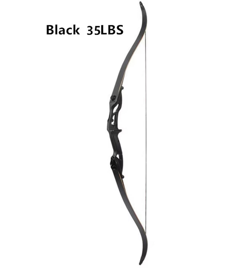 Recurve Bow JUNXING F179 Takedown Right Hand Bow 30-50Ibs Archery Black Limbs Handle Hunt Sport