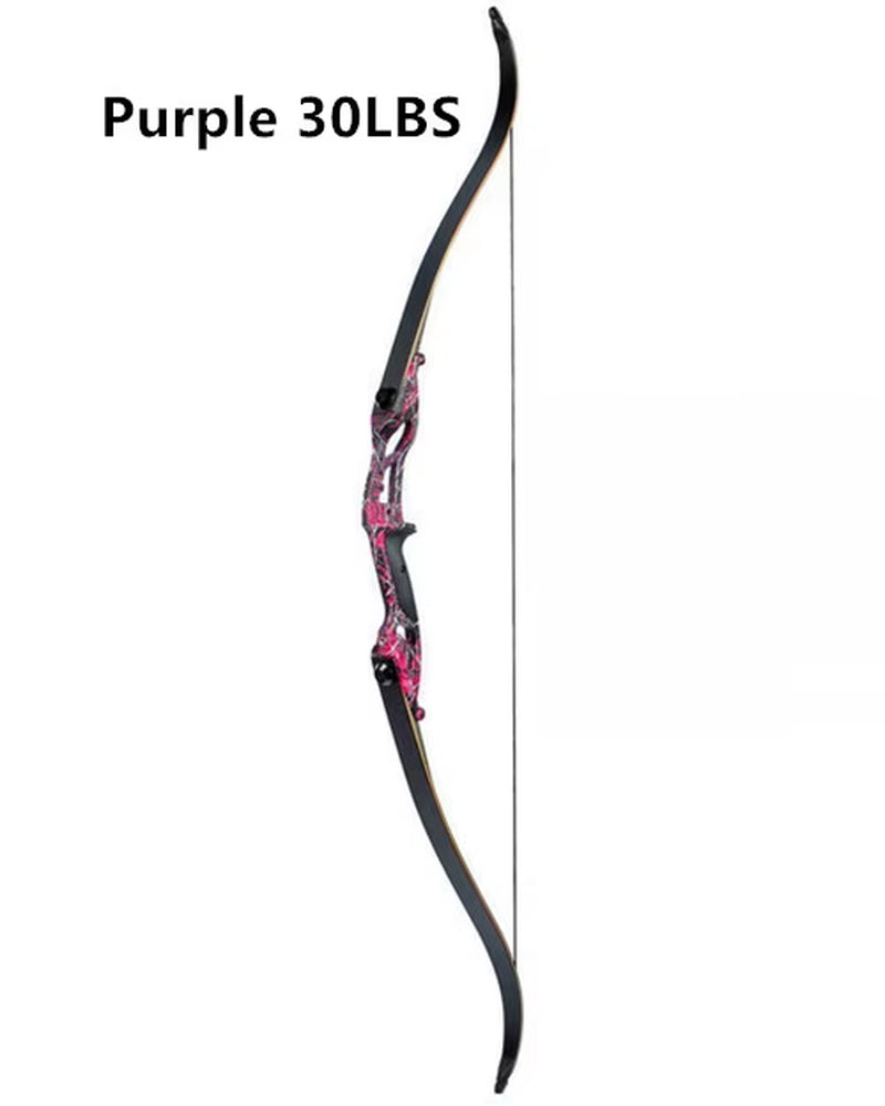 Recurve Bow JUNXING F179 Takedown Right Hand Bow 30-50Ibs Archery Black Limbs Handle Hunt Sport