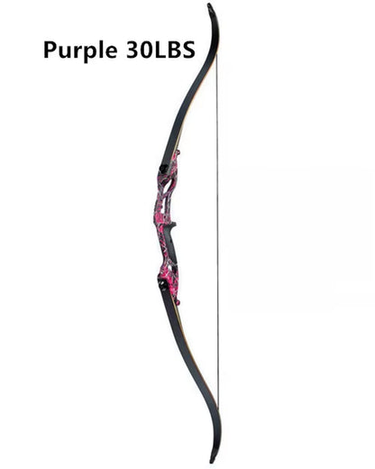 Recurve Bow JUNXING F179 Takedown Right Hand Bow 30-50Ibs Archery Black Limbs Handle Hunt Sport