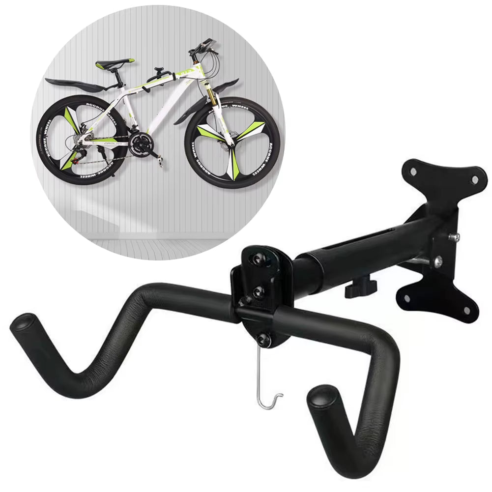 Bicycle Wall Mount Rack Mtb Road Bike Storage Fixed Wall Hanging Hook Foldable Cycling Rack Bike Support Stand Bracket Holder