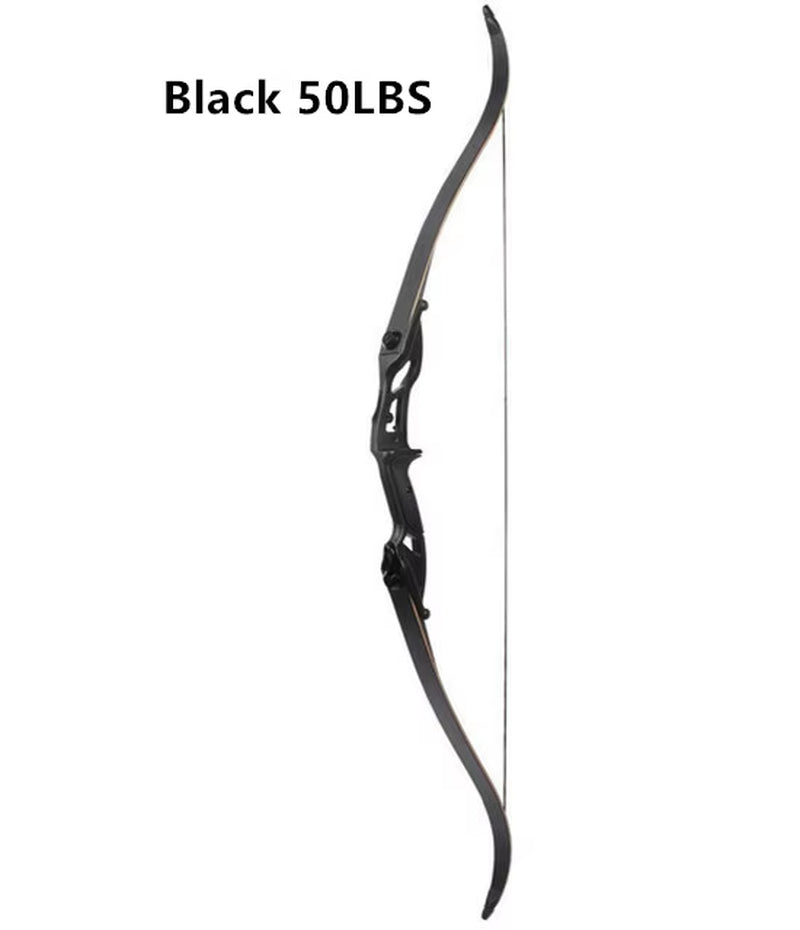 Recurve Bow JUNXING F179 Takedown Right Hand Bow 30-50Ibs Archery Black Limbs Handle Hunt Sport