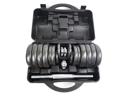High-Quality 20Kg Painted Dumbbell Suit Can Be Turned into Barbell Adjustable Household Weight Lifting Squat Fitness Equipment.