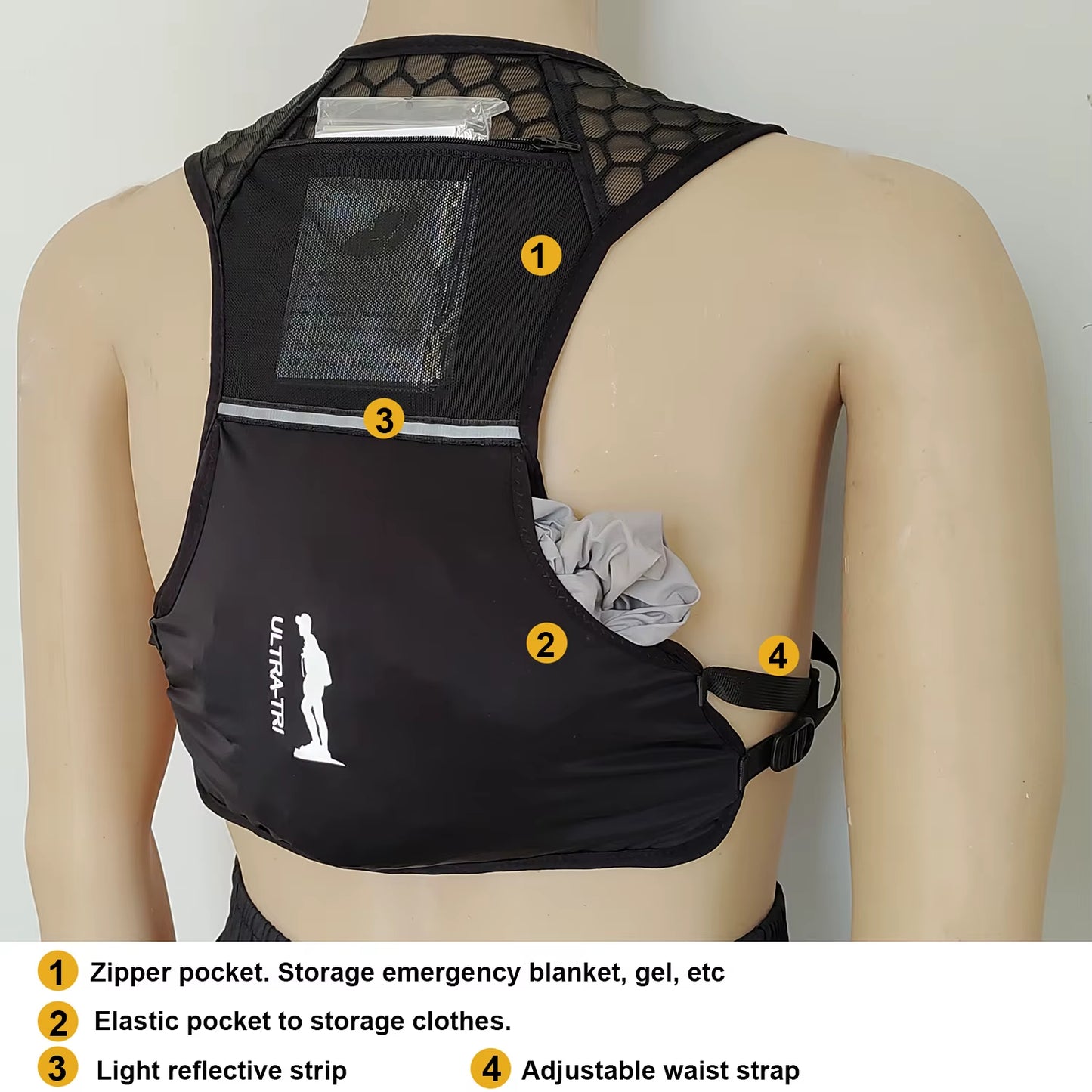 Hydration Trail Running Backpack Vest Unisex Lightweight Marathon Cycling Hikin Bag 2.5L