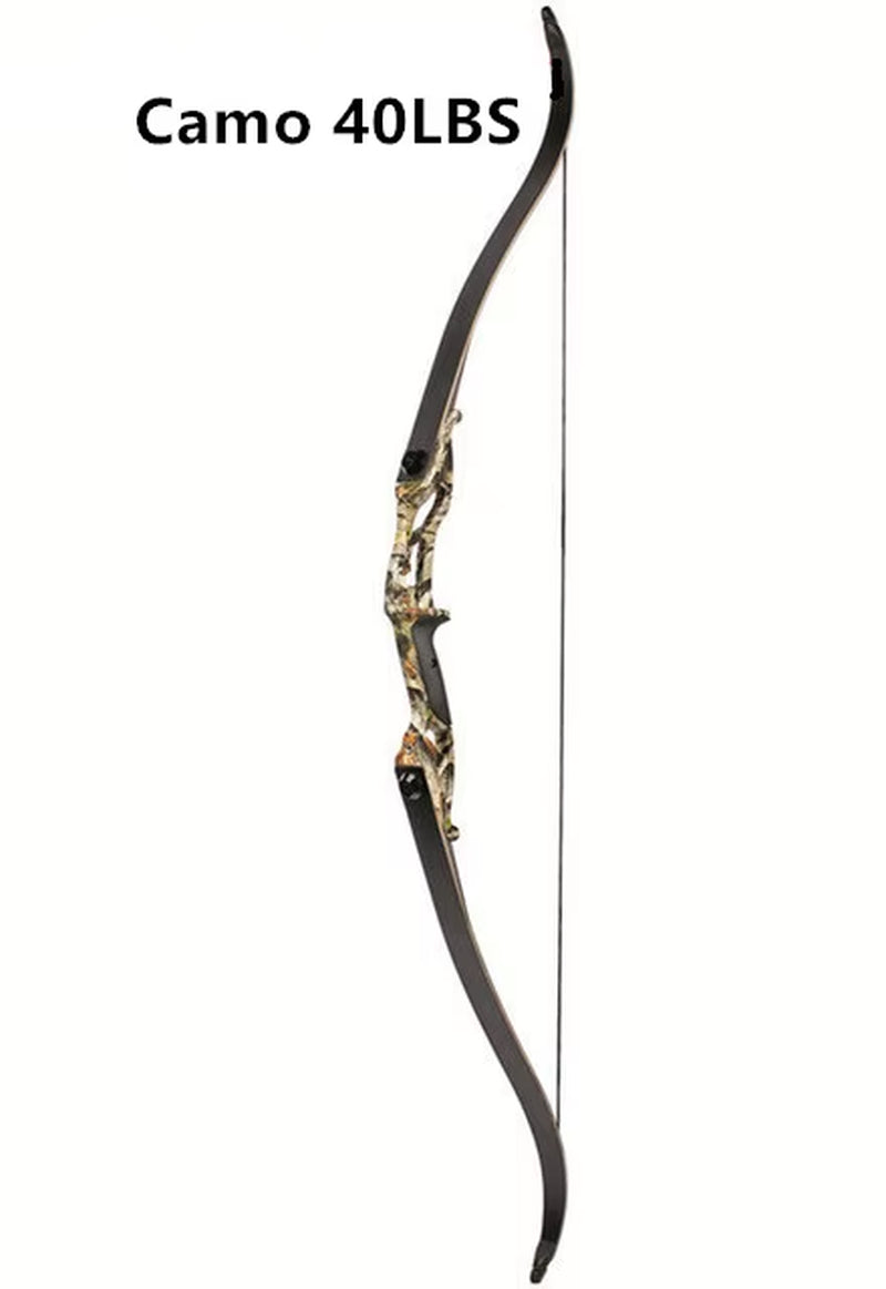 Recurve Bow JUNXING F179 Takedown Right Hand Bow 30-50Ibs Archery Black Limbs Handle Hunt Sport