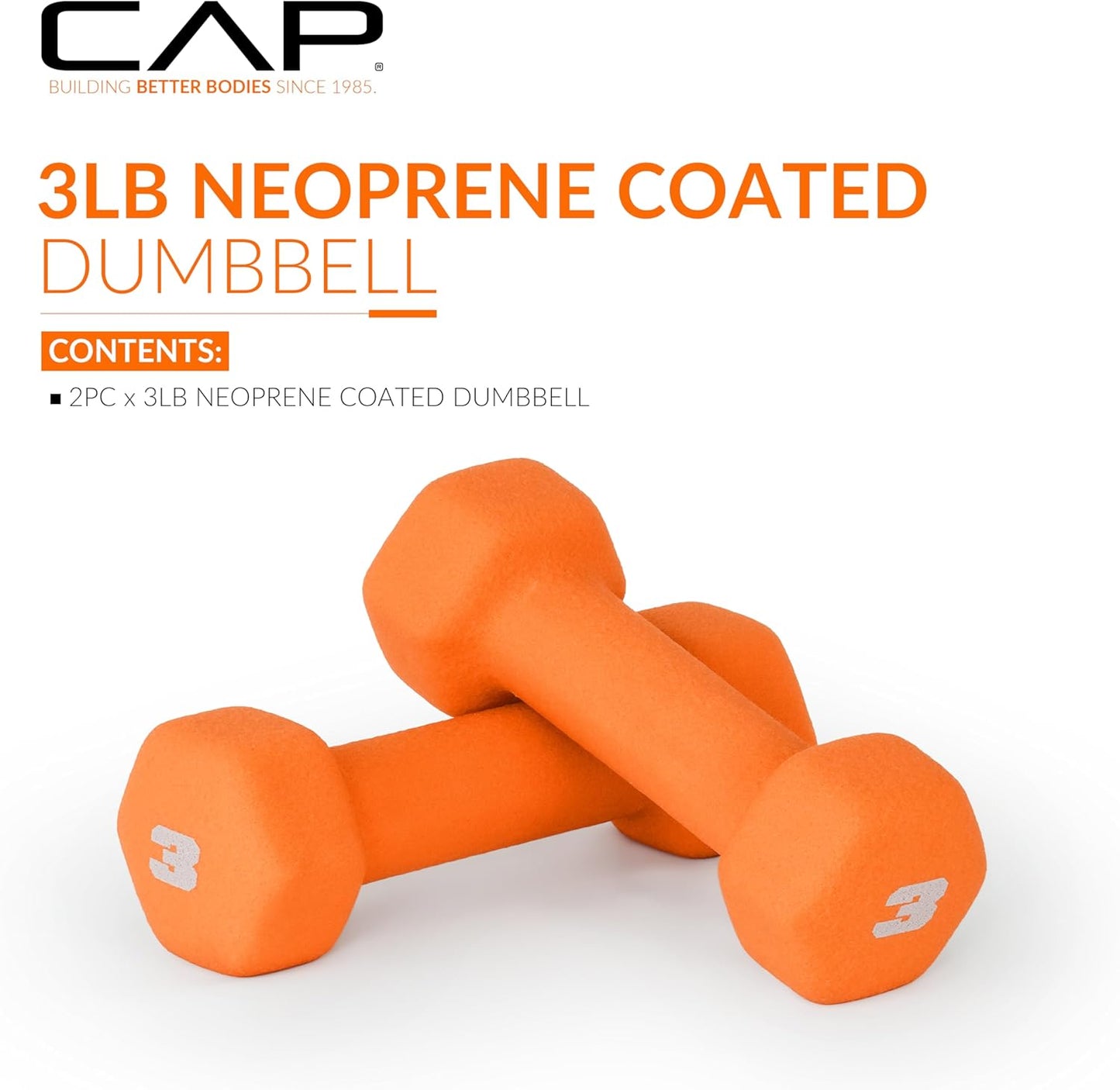 Cap Neoprene Coated Dumbbell Weights | Single, Pair or Set