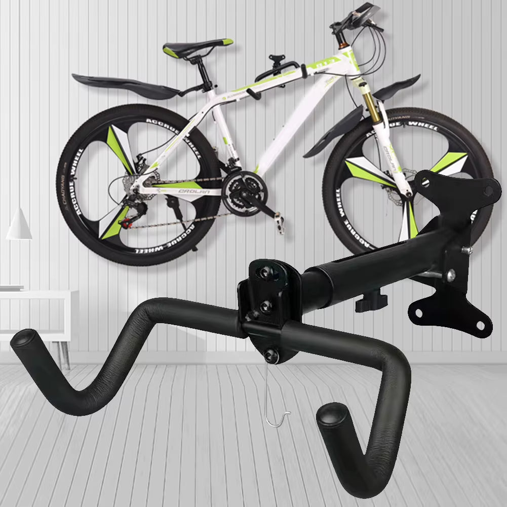 Bicycle Wall Mount Rack Mtb Road Bike Storage Fixed Wall Hanging Hook Foldable Cycling Rack Bike Support Stand Bracket Holder