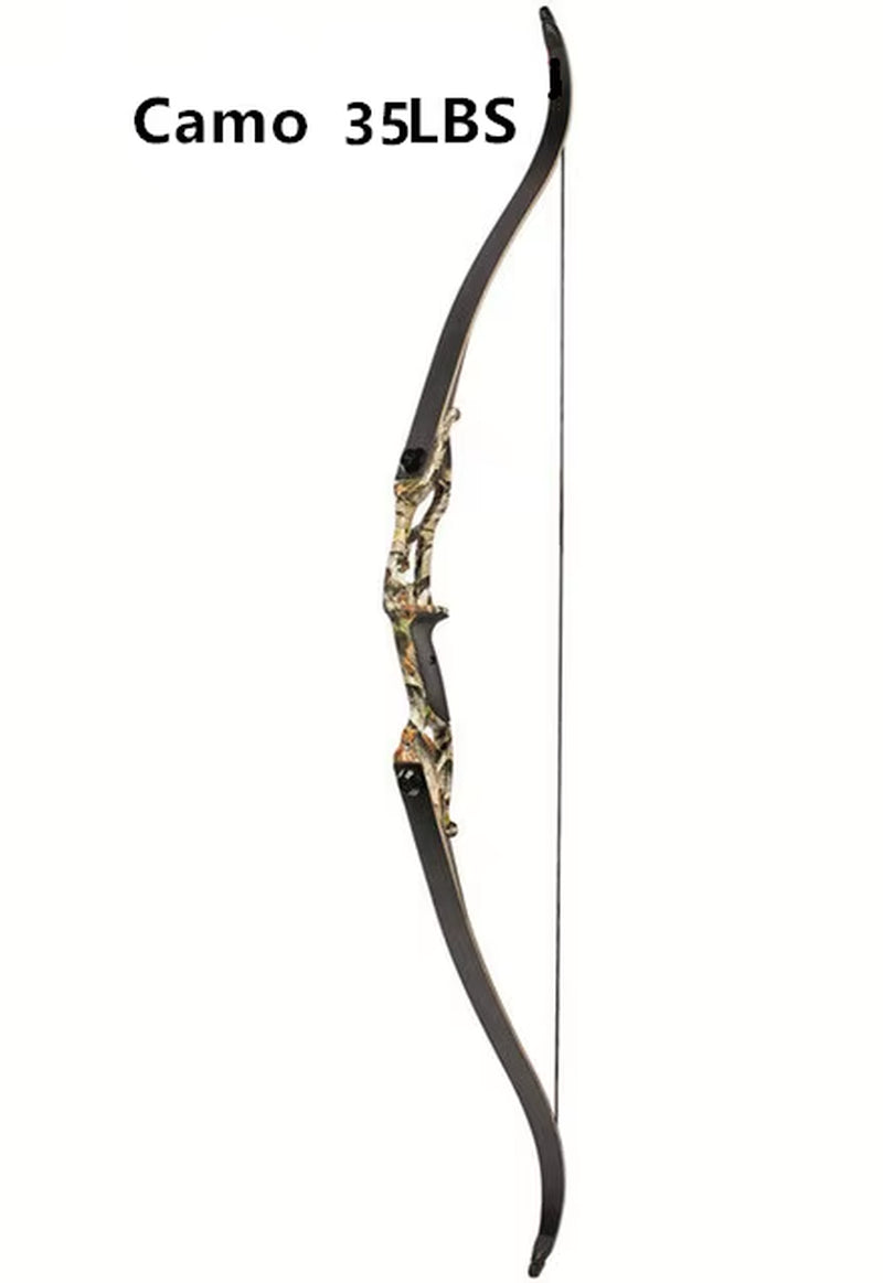 Recurve Bow JUNXING F179 Takedown Right Hand Bow 30-50Ibs Archery Black Limbs Handle Hunt Sport